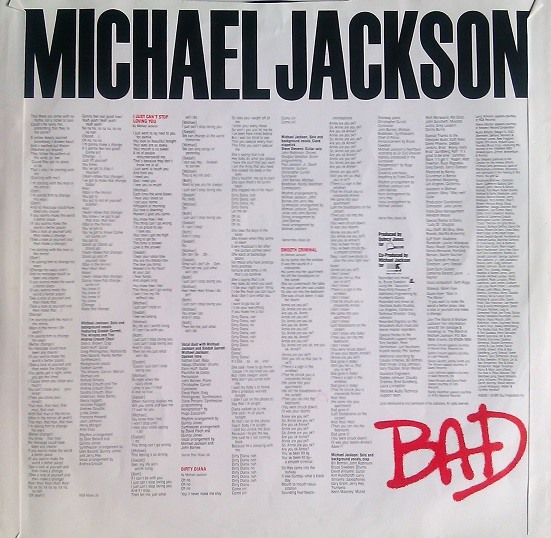 Cover Michael Jackson - Bad (LP, Album, Gat) Schallplatten Ankauf