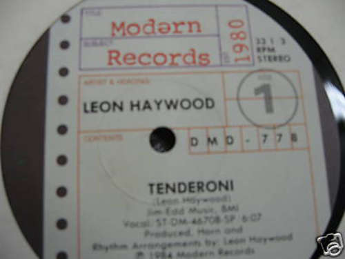 Cover Leon Haywood - Tenderoni (12, Promo) Schallplatten Ankauf