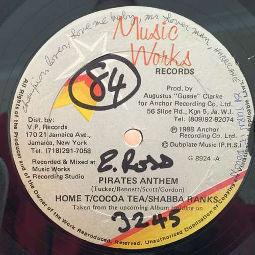 Cover Home T / Cocoa Tea / Shabba Ranks - Pirates Anthem (12) Schallplatten Ankauf