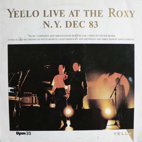 Cover Yello - Live At The Roxy N.Y. Dec 83 (12, S/Sided, Ora) Schallplatten Ankauf