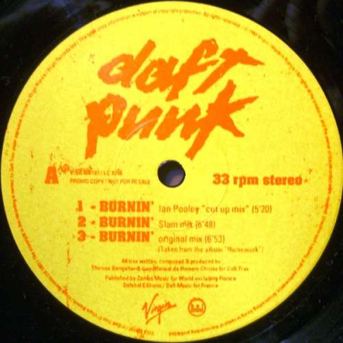 Cover Daft Punk - Burnin' (12, Promo) Schallplatten Ankauf