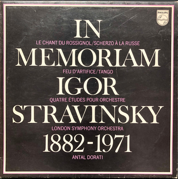 Cover Igor Stravinsky - In Memoriam (LP) Schallplatten Ankauf