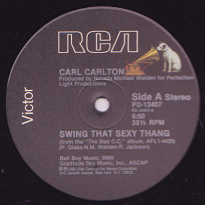 Cover Carl Carlton - Swing That Sexy Thang (12) Schallplatten Ankauf