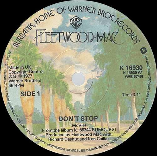 Cover Fleetwood Mac - Don't Stop (7, Single) Schallplatten Ankauf