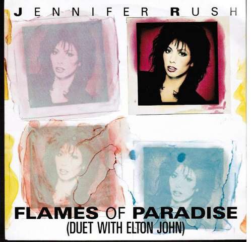 Cover Jennifer Rush Duet With Elton John - Flames Of Paradise (7, Single) Schallplatten Ankauf