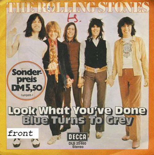 Cover The Rolling Stones - Look What You've Done / Blue Turns To Grey (7, Single, Boo) Schallplatten Ankauf