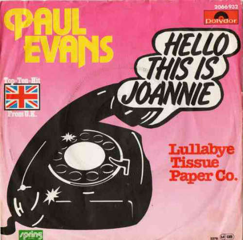 Cover Paul Evans - Hello This Is Joannie (7, Single) Schallplatten Ankauf