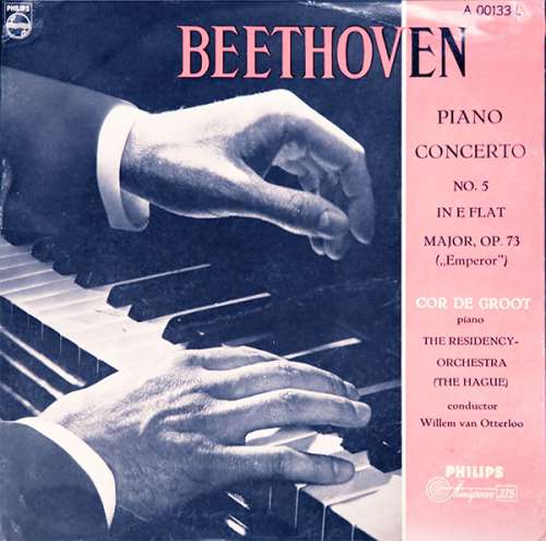 Cover L. Van Beethoven* – Cor De Groot, The Residency Orchestra (The Hague)*, Willem Van Otterloo - Piano Concerto No.5, E Flat Major, Op. 73 („Emperor”) (LP, Mono) Schallplatten Ankauf