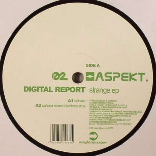Cover Digital Report - Strange EP (12, EP) Schallplatten Ankauf