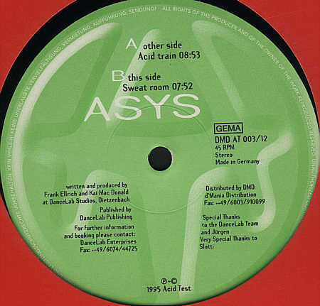 Cover ASYS* - Acid Train / Sweat Room (12) Schallplatten Ankauf