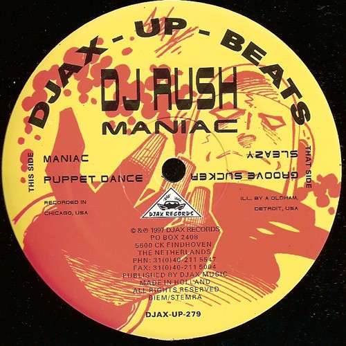 Cover DJ Rush - Maniac (12) Schallplatten Ankauf
