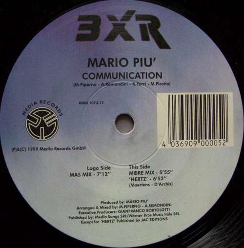 Cover Mario Piu'* - Communication (12) Schallplatten Ankauf