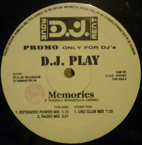 Bild DJ Play - Memories (12, Promo) Schallplatten Ankauf