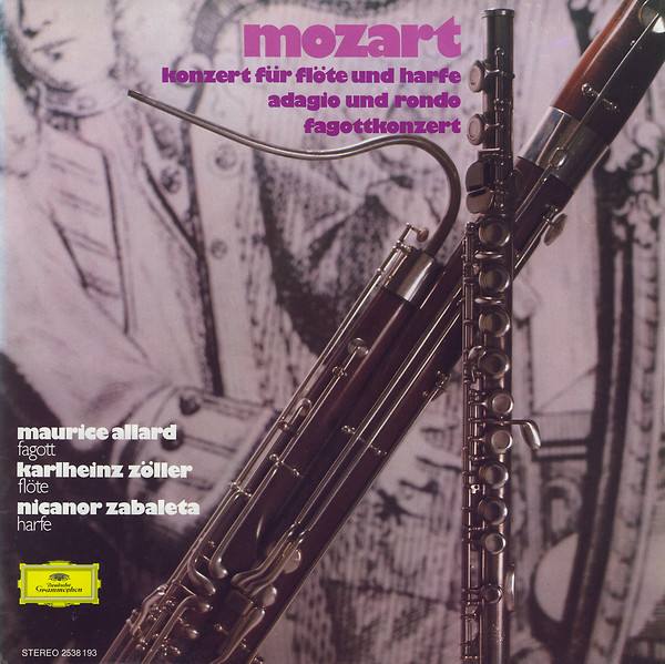 Cover Mozart*, Maurice Allard, Karlheinz Zöller, Nicanor Zabaleta - Konzert Für Flöte Und Harfe / Adagio Und Rondo / Fagottkonzert (LP) Schallplatten Ankauf