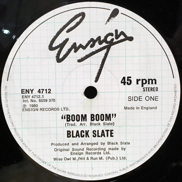 Cover Black Slate - Boom Boom / Legalize Collie Herb (12) Schallplatten Ankauf