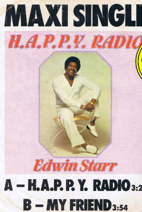 Cover Edwin Starr - H.A.P.P.Y. Radio (12, Maxi) Schallplatten Ankauf