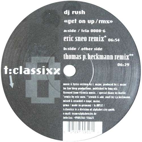 Cover DJ Rush - Get On Up (Remixes) (12) Schallplatten Ankauf