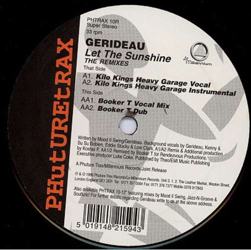 Cover Gerideau - Let The Sunshine (The Remixes) (12) Schallplatten Ankauf