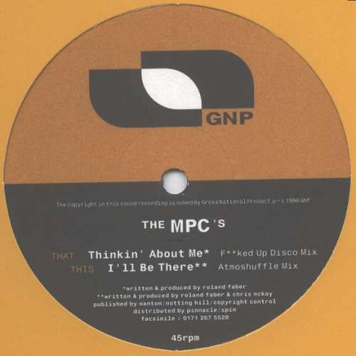 Cover The MPC's - Thinkin' About Me / I'll Be There (12) Schallplatten Ankauf