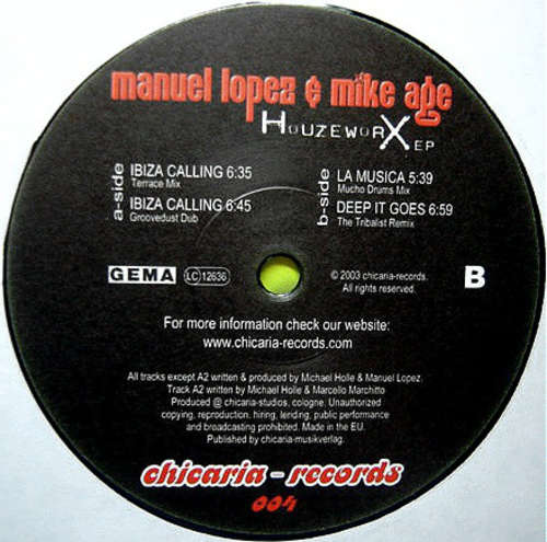 Cover Manuel Lopez & Mike Age - Houzeworx EP (12, EP) Schallplatten Ankauf