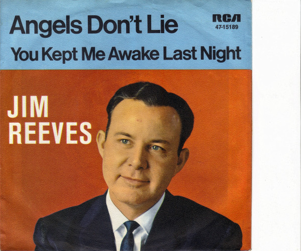 Cover Jim Reeves - Angels Don't Lie / You Kept Me Awake Last Night (7, Single, Promo) Schallplatten Ankauf