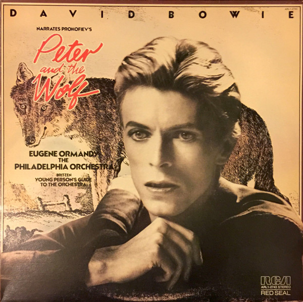 Cover David Bowie Narrates Prokofiev* / Eugene Ormandy & The Philadelphia Orchestra Perform Britten* - Peter And The Wolf / Young Person's Guide To The Orchestra (LP, Album, Ltd, Gre) Schallplatten Ankauf