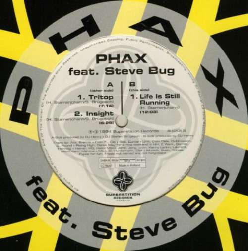 Cover Phax feat. Steve Bug - Tritop (12) Schallplatten Ankauf