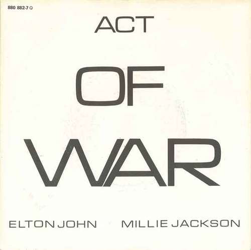 Cover Elton John & Millie Jackson - Act Of War (7, Single) Schallplatten Ankauf