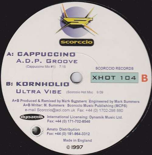 Cover Cappuccino / Kornholio - ADP Groove / Ultra Vibe (12) Schallplatten Ankauf