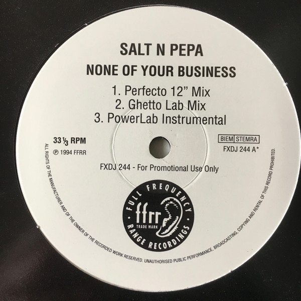 Bild Salt 'N' Pepa - None Of Your Business (12, Promo) Schallplatten Ankauf