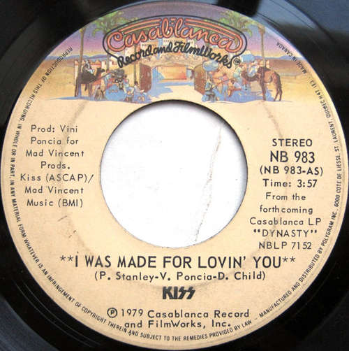 Cover Kiss - I Was Made For Lovin' You  (7, Single) Schallplatten Ankauf