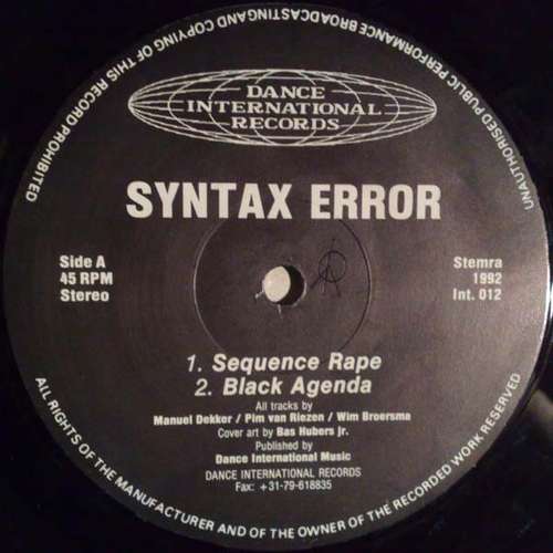 Cover Sequence Rape Schallplatten Ankauf