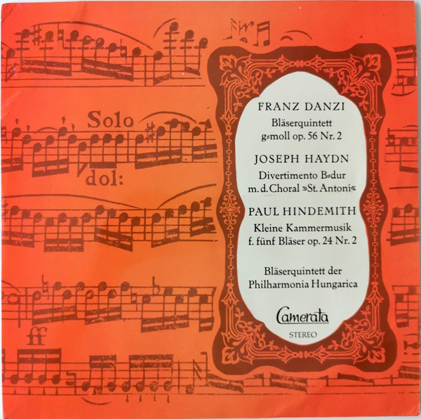 Cover Franz Danzi, Joseph Haydn, Paul Hindemith - Bläserquintette (LP, Album) Schallplatten Ankauf