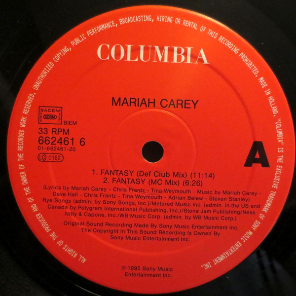 Cover Mariah Carey - Fantasy (2x12, Gat) Schallplatten Ankauf