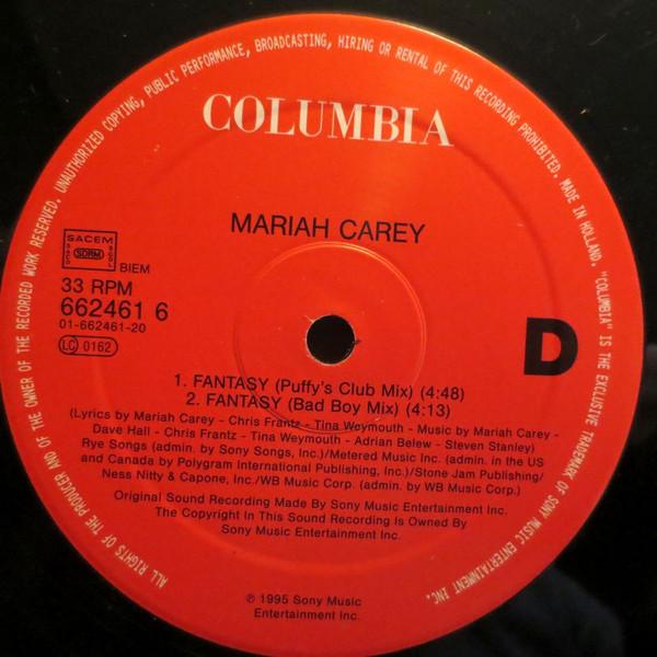 Cover Mariah Carey - Fantasy (2x12, Gat) Schallplatten Ankauf