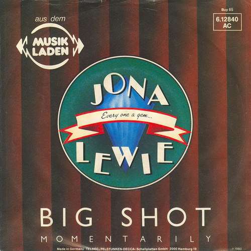 Cover Jona Lewie - Big Shot - Momentarily (7, Single) Schallplatten Ankauf