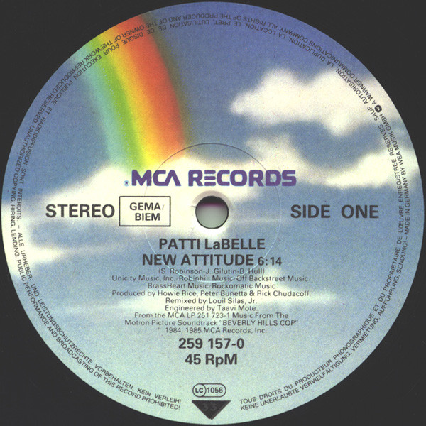 Cover Patti LaBelle / Harold Faltermeyer - New Attitude / Axel F (12) Schallplatten Ankauf