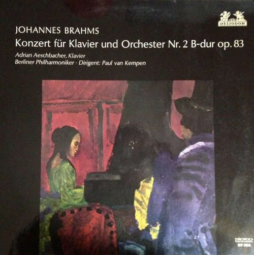 Cover Johannes Brahms / Adrian Aeschbacher, Paul Van Kempen, Berliner Philharmoniker - Konzert Für Klavier Und Orchester Nr. 2 B-dur Op. 83 (LP, RE, RM) Schallplatten Ankauf