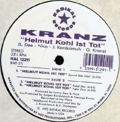 Bild Kranz - Helmut Kohl Ist Tot (12) Schallplatten Ankauf