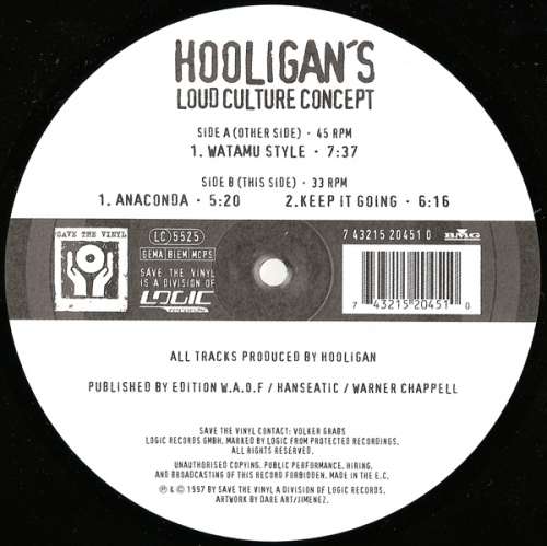 Cover Hooligan's Loud Culture Concept - Hooligan's Loud Coulture Concept (12) Schallplatten Ankauf
