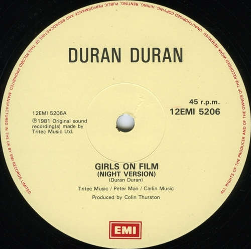 Cover Duran Duran - Girls On Film (Night Version) (12, Single) Schallplatten Ankauf