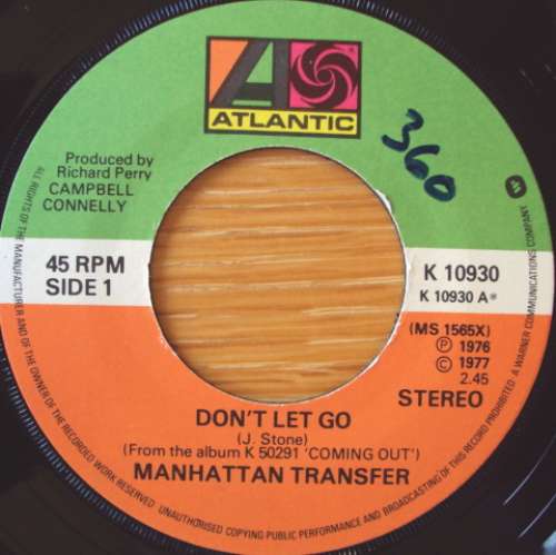 Cover The Manhattan Transfer - Don't Let Go (7) Schallplatten Ankauf