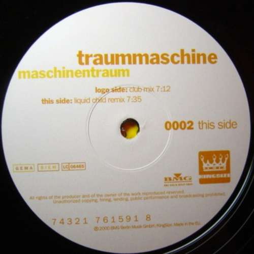 Cover Maschinentraum Schallplatten Ankauf