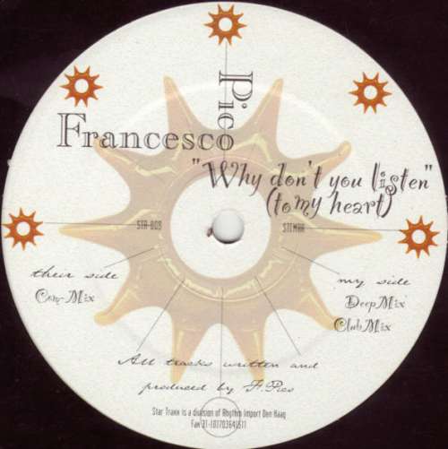 Cover Francesco Pico - Why Don't You Listen (To My Heart) (12) Schallplatten Ankauf