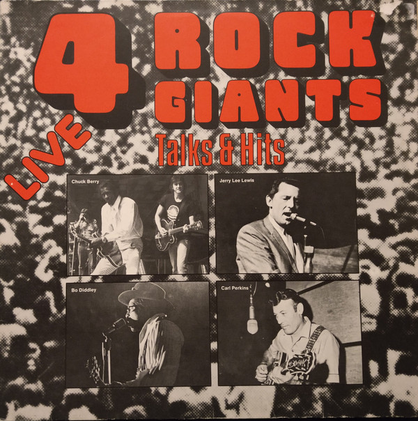 Cover Chuck Berry, Bo Diddley, Carl Perkins, Jerry Lee Lewis - 4 Rock Giants, Talks & Hits (LP, Comp) Schallplatten Ankauf
