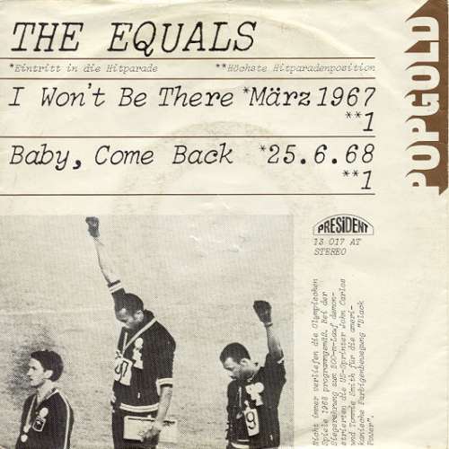 Cover The Equals - I Won't Be There / Baby, Come Back (7, Single) Schallplatten Ankauf