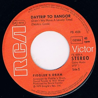 Cover Fiddler's Dram - Daytrip To Bangor (Didn't We Have A Lovely Time) (7, Single) Schallplatten Ankauf