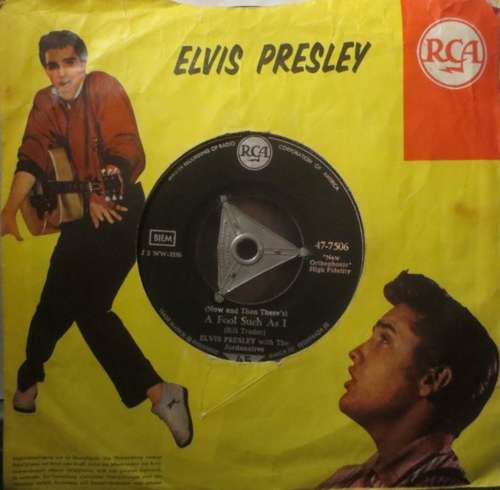 Cover Elvis Presley With The Jordanaires - (Now And Then There's) A Fool Such As I / I Need Your Love Tonight (7, Single) Schallplatten Ankauf