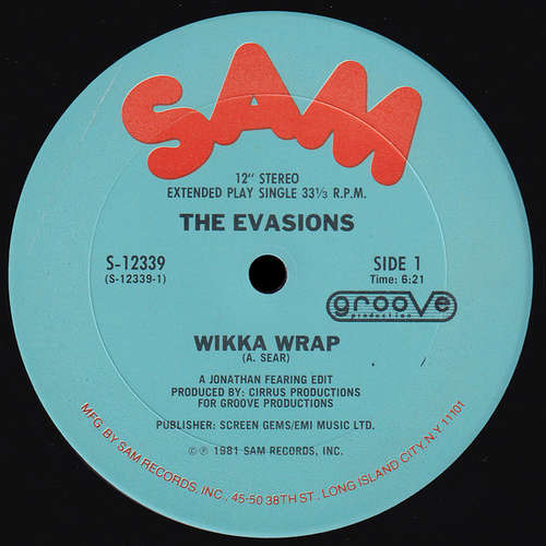 Cover The Evasions - Wikka Wrap (12, Single) Schallplatten Ankauf