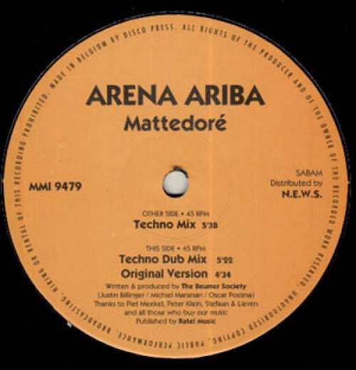 Cover Arena Ariba - Mattedoré (12) Schallplatten Ankauf